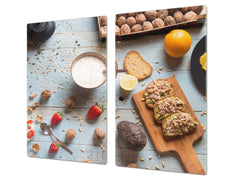 Tempered GLASS Cutting Board 60D16: Breakfast 1