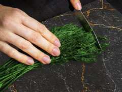 Chopping Board - Induction Cooktop Cover - Glass Cutting Board D22 Marbles 2 Series: Black interwoven with gold