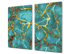 Chopping Board - Induction Cooktop Cover D21 Marbles 1 Series: Rippled marble surface