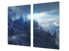 Glass Pastry Board 60D18: Dark castle