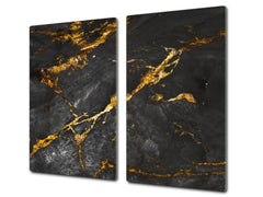 Chopping Board - Worktop saver and Pastry Board - Glass Cutting Board D23 Colourful abstractions: Glossy stone texture