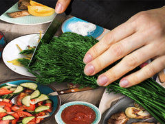 Tempered GLASS Cutting Board 60D16: Skewers