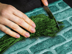 KITCHEN BOARD & Induction Cooktop Cover – Glass Pastry Board D25 Textures and tiles 1 Series: Green vintage brick