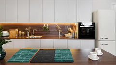 KITCHEN BOARD & Induction Cooktop Cover – Glass Pastry Board D25 Textures and tiles 1 Series: Green vintage brick