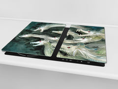 Tabla de cortar - Cubierta de la placa de inducción D04 Serie Bebidas: Cerezas 7