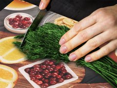 Tempered GLASS Cutting Board 60D16: Fruit Breakfast