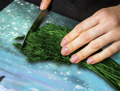 Glass Pastry Board 60D18: Moonlit night