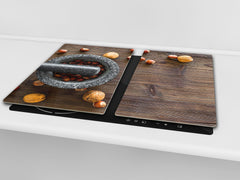 Tempered GLASS Cutting Board 60D16: Nuts in a mortar 1