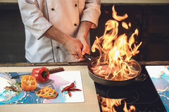 Chopping Board - Worktop saver and Pastry Board - Glass Cutting Board D23 Colourful abstractions: Abstract fluid art