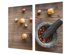 Tempered GLASS Cutting Board 60D16: Nuts in a mortar 2