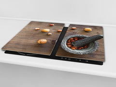 Tempered GLASS Cutting Board 60D16: Nuts in a mortar 2