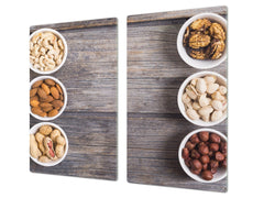 Tempered GLASS Cutting Board 60D16: Nuts