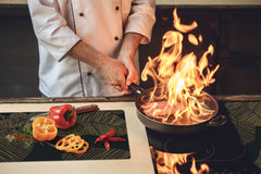 Tempered GLASS Kitchen Board – Impact & Scratch Resistant D27 Vintage leaves and patterns Series: Botanical modern art