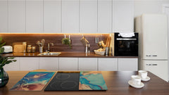 Chopping Board - Worktop saver and Pastry Board - Glass Cutting Board D23 Colourful abstractions: Modern fluid art