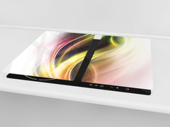 Schneidbrett aus Hartglas und schützende Arbeitsoberfläche D01 Abstract Series: Abstract Art 53