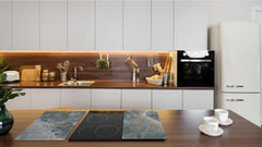 CUTTING BOARD and Cooktop Cover - Impact & Shatter Resistant Glass D21 Marbles 1 Series: Italian grunge stone
