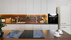 CUTTING BOARD and Cooktop Cover - Impact & Shatter Resistant Glass D21 Marbles 1 Series: Marble dotted surface