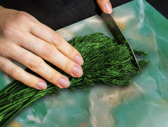 Chopping Board - Induction Cooktop Cover D21 Marbles 1 Series: Green onyx