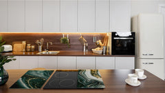 Chopping Board - Worktop saver and Pastry Board - Glass Cutting Board D23 Colourful abstractions: Mesmerising golden powder