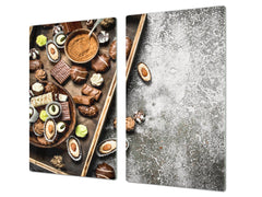 TEMPERED GLASS CHOPPING BOARD 60D13: Chocolates 2
