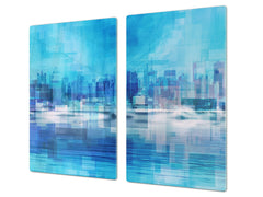 Glass Cutting Board and Worktop Saver 60D12: A city in the picture