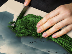 Glass Pastry Board 60D18: Departing birds