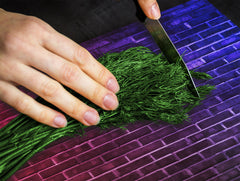 KITCHEN BOARD & Induction Cooktop Cover – Glass Pastry Board D25 Textures and tiles 1 Series: Blue and pink neon wall