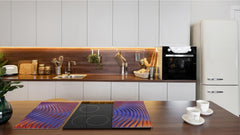 Copy of UNIQUE Tempered GLASS Kitchen Board –Scratch Resistant Glass Cutting Board –Glass Countertop MEASURES: SINGLE: 60 x 52 cm (23,62” x 20,47”); DOUBLE: 30 x 52 cm (11,81” x 20,47”); D29 Colourful Variety Series: Colorful wavy design 1