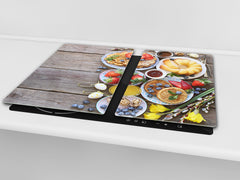 Tempered GLASS Cutting Board 60D16: Sweet breakfast 1