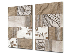 TEMPERED GLASS CHOPPING BOARD – Glass Cutting Board and Worktop Saver D26 Textures and tiles 2 Series: Sculpted tile texture