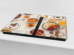 Tempered GLASS Cutting Board 60D16: Breakfast 2