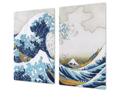 Glass Pastry Board 60D18: A great wave