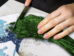 Glass Pastry Board 60D18: A great wave