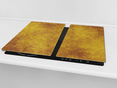 TEMPERED GLASS CHOPPING BOARD – Glass Cutting Board and Worktop Saver D26 Textures and tiles 2 Series:Abstract golden fish scales
