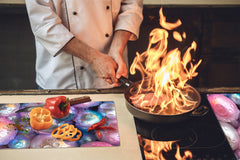 UNIQUE Tempered GLASS Kitchen Board –Scratch Resistant Glass Cutting Board –Glass Countertop MEASURES: SINGLE: 60 x 52 cm (23,62” x 20,47”); DOUBLE: 30 x 52 cm (11,81” x 20,47”); D29 Colourful Variety Series: Shiny pearls 1