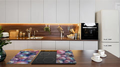 UNIQUE Tempered GLASS Kitchen Board –Scratch Resistant Glass Cutting Board –Glass Countertop MEASURES: SINGLE: 60 x 52 cm (23,62” x 20,47”); DOUBLE: 30 x 52 cm (11,81” x 20,47”); D29 Colourful Variety Series: Shiny pearls 1