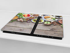 Tempered GLASS Cutting Board 60D16: Breakfast 3