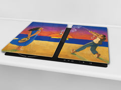 Glass Pastry Board 60D18: A date on fish