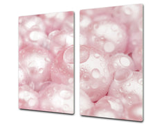 UNIQUE Tempered GLASS Kitchen Board –Scratch Resistant Glass Cutting Board –Glass Countertop MEASURES: SINGLE: 60 x 52 cm (23,62” x 20,47”); DOUBLE: 30 x 52 cm (11,81” x 20,47”); D29 Colourful Variety Series: Gems close-up