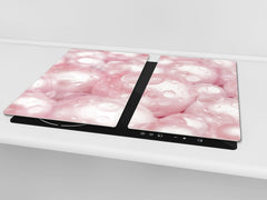 UNIQUE Tempered GLASS Kitchen Board –Scratch Resistant Glass Cutting Board –Glass Countertop MEASURES: SINGLE: 60 x 52 cm (23,62” x 20,47”); DOUBLE: 30 x 52 cm (11,81” x 20,47”); D29 Colourful Variety Series: Gems close-up