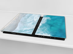 Tempered GLASS Cutting Board 60D10: rough sea