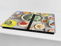 Tempered GLASS Cutting Board 60D16: Vegetable salad