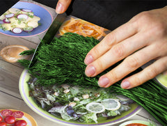 Tempered GLASS Cutting Board 60D16: Vegetable salad