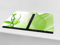 Tempered GLASS Cutting Board D01 Abstract Series: Leaves 17