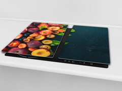 Arbeitsplattenschoner und Nudelbrett 60D02: Nektarinen und Pflaumen