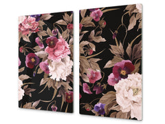 Glass Cutting Board and Worktop Saver D06 Flowers Series: Drawing 27