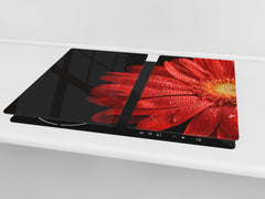 Glass Cutting Board and Worktop Saver D06 Flowers Series: Flower 16