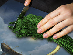 Glass Pastry Board 60D18: A lonely boat