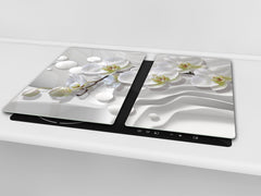 Protector de encimera 60D06B: Orquídea blanca 1