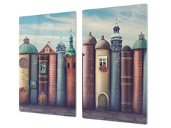 Glass Pastry Board 60D18: Cottages from books